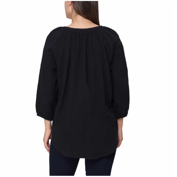 Nicole Miller Ladies Gauze Top - BLACK - Picture 3 of 6